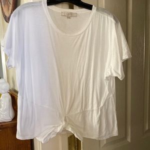 Loft tie front tee, never worn